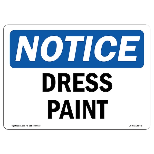 Safety Sign, OSHA Notice, 3.5" Height, Dress Pants Sign, Landscape, 10PK